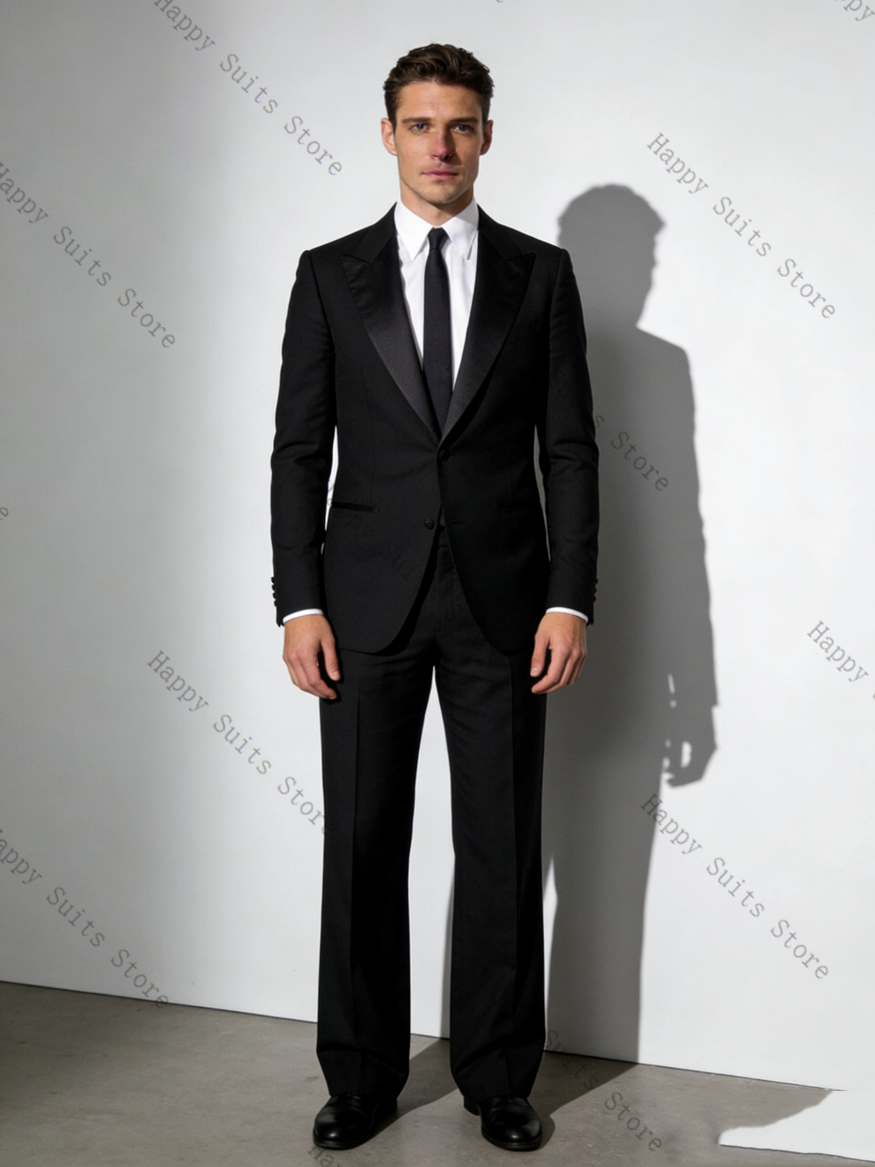 Formal Wear Jersey For Men - Spring Black Cotton Men Suit Set