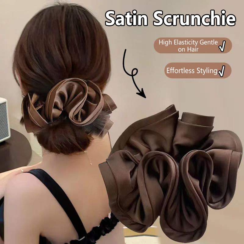 Korean Satin Scrunchies Elasti - đánh giá và giá Satin Bow Tie