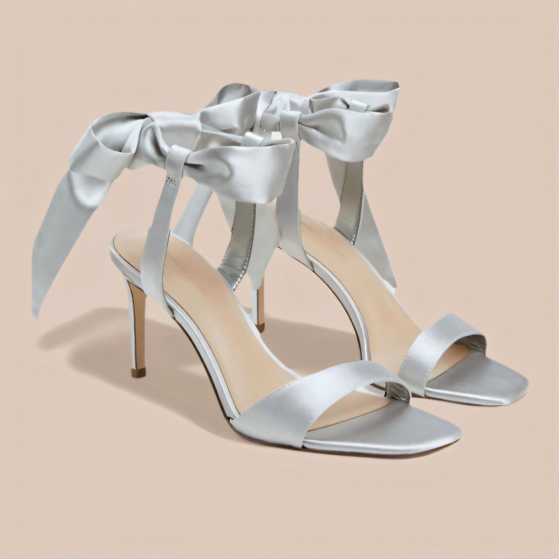 2026 Women's Silver Satin Fabr - đánh giá và giá Satin Bow Tie