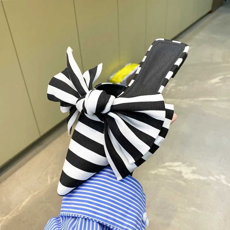 Women Sandals Oversize Bowtie  - đánh giá và giá Satin Bow Tie