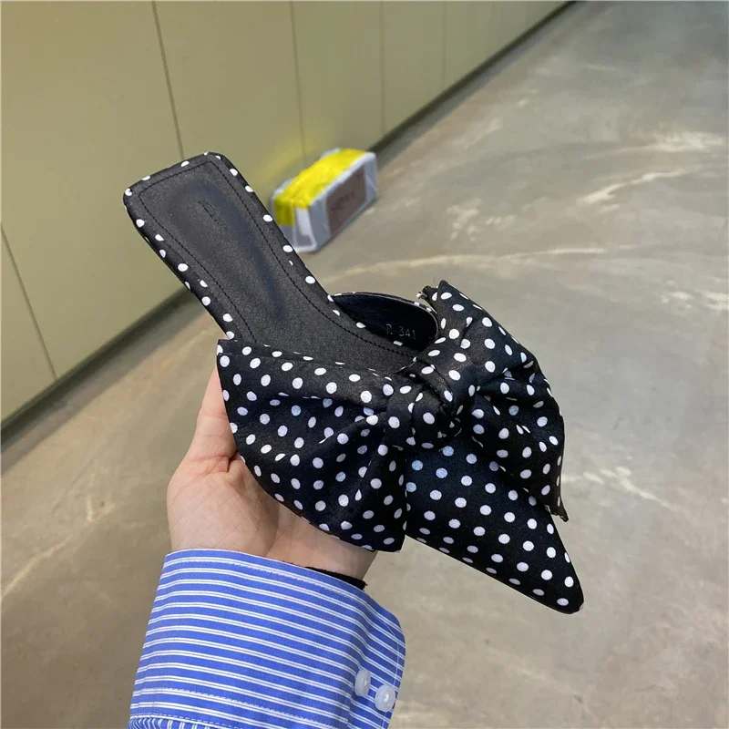 Women Sandals Oversize Bowtie  - đánh giá và giá Satin Bow Tie