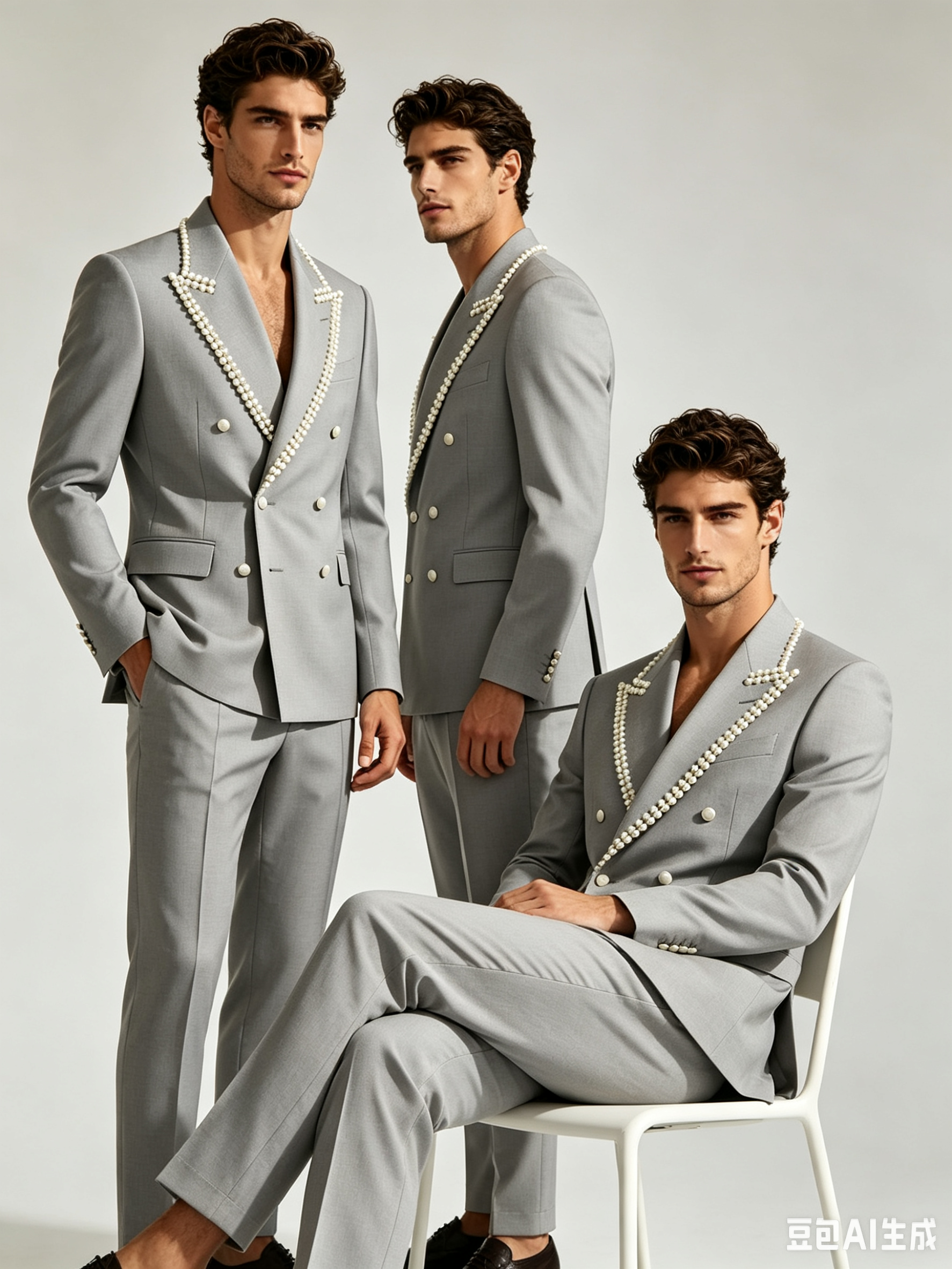 Pearls Men Suit Set 2 Pcs Blaz - đánh giá và giá Formal Wear Jersey For Men