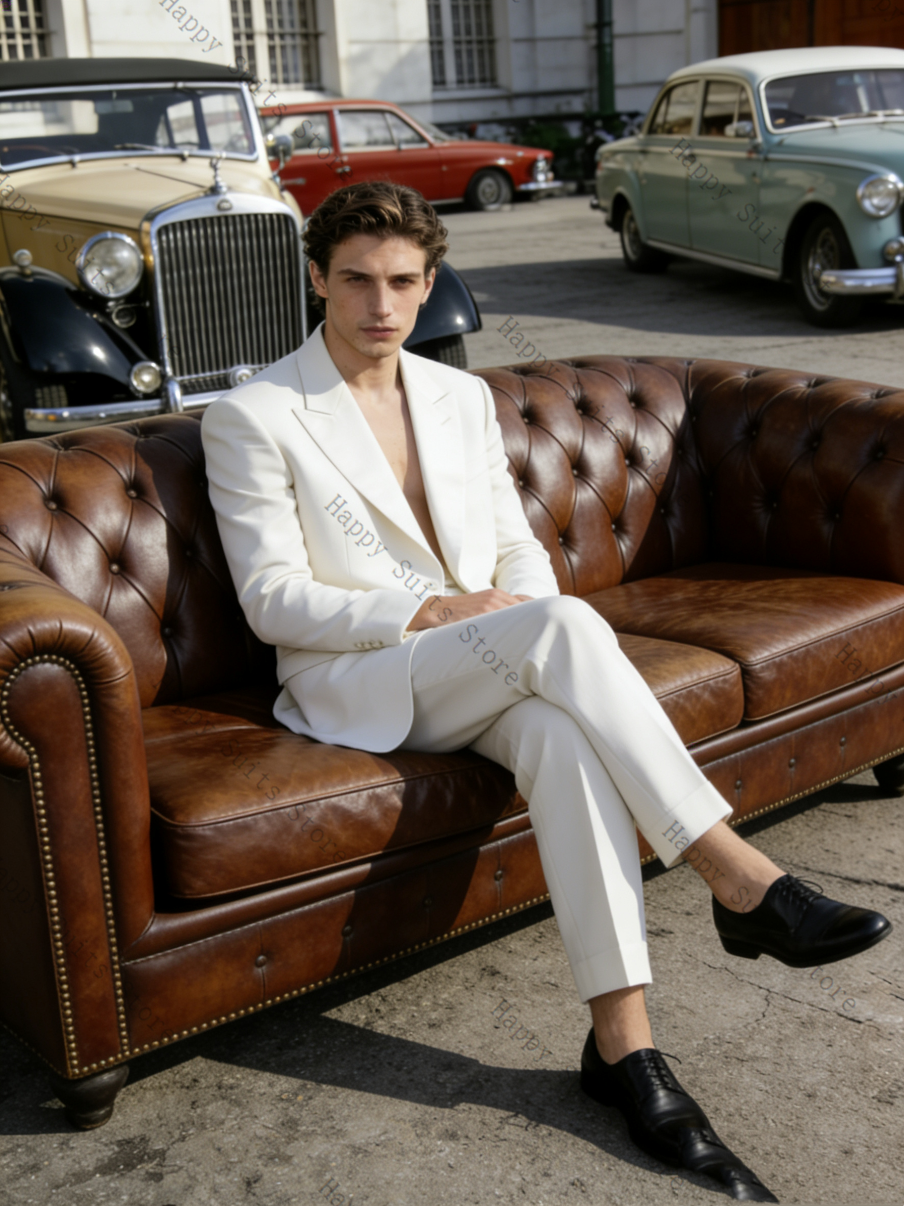 Spring White Men Suit Set 2 Pc - đánh giá và giá Formal Wear Jersey For Men