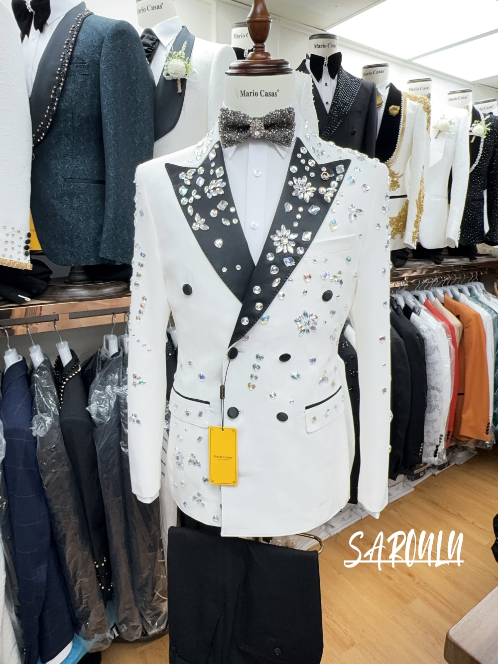 2025 Sparkly In Stock Crystals - đánh giá và giá Formal Men Party Wear Jacket