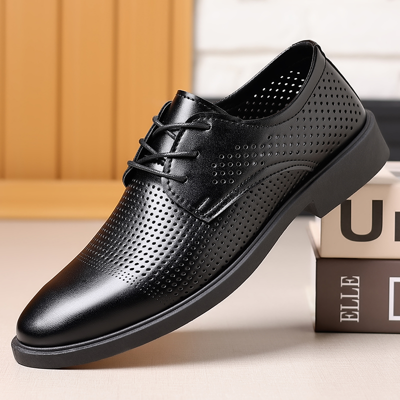 Summer New Leather Shoes Men's - đánh giá và giá Formal Men Office Wear Sandals