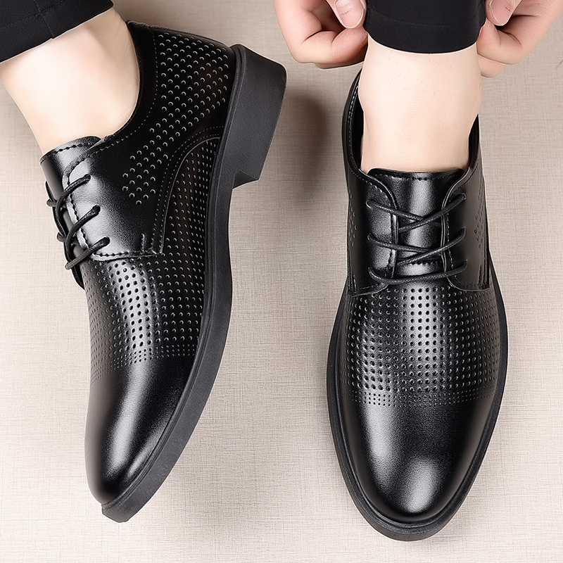 Summer New Leather Shoes Men's - đánh giá và giá Formal Men Office Wear Sandals