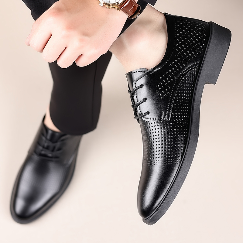 Summer New Leather Shoes Men's - đánh giá và giá Formal Men Office Wear Sandals