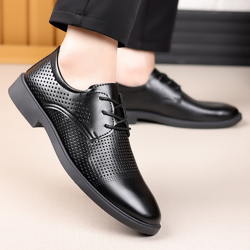 Summer New Leather Shoes Men's - đánh giá và giá Formal Men Office Wear Sandals