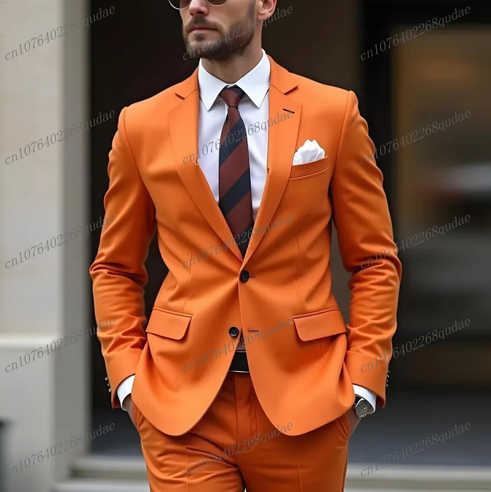 New Orange Men Suit Formal Occ - đánh giá và giá Formal Wear Jersey For Men