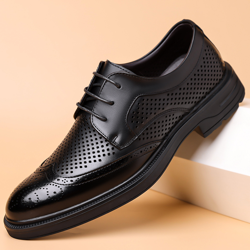 Summer New Leather Shoes Men's - đánh giá và giá Formal Men Office Wear Sandals