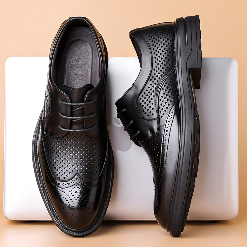 Summer New Leather Shoes Men's - đánh giá và giá Formal Men Office Wear Sandals