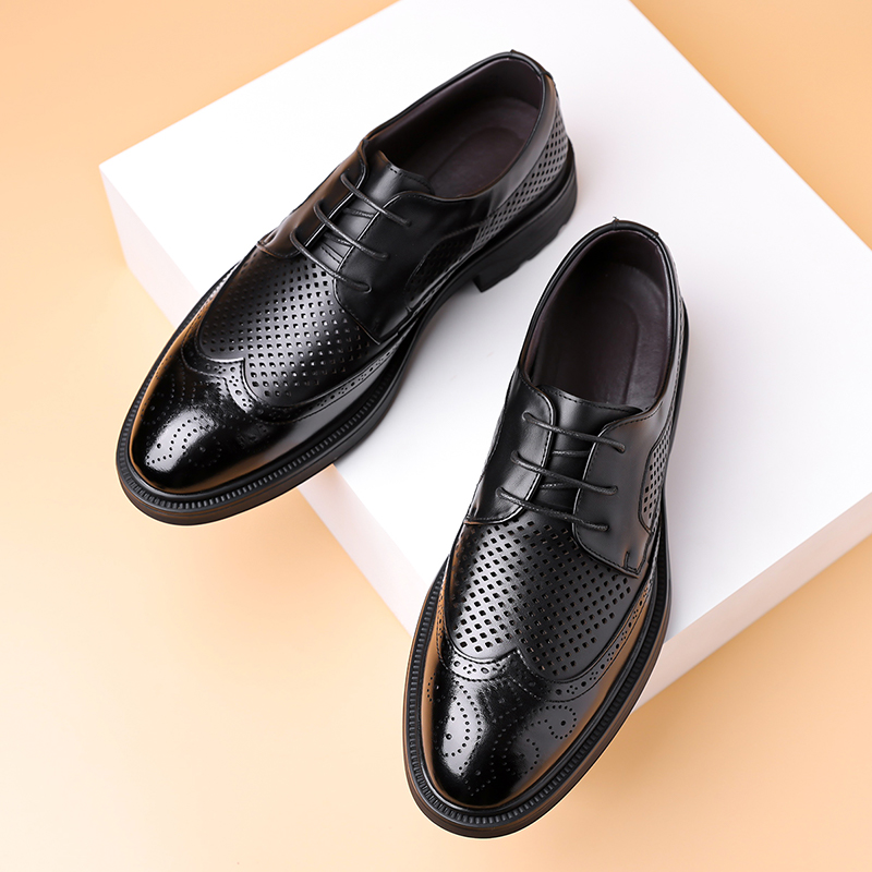 Summer New Leather Shoes Men's - đánh giá và giá Formal Men Office Wear Sandals