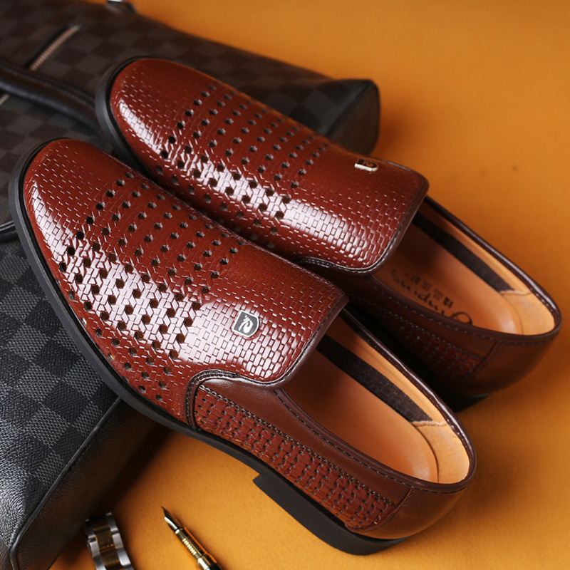 Summer New Leather Shoes Men's - đánh giá và giá Formal Men Office Wear Sandals