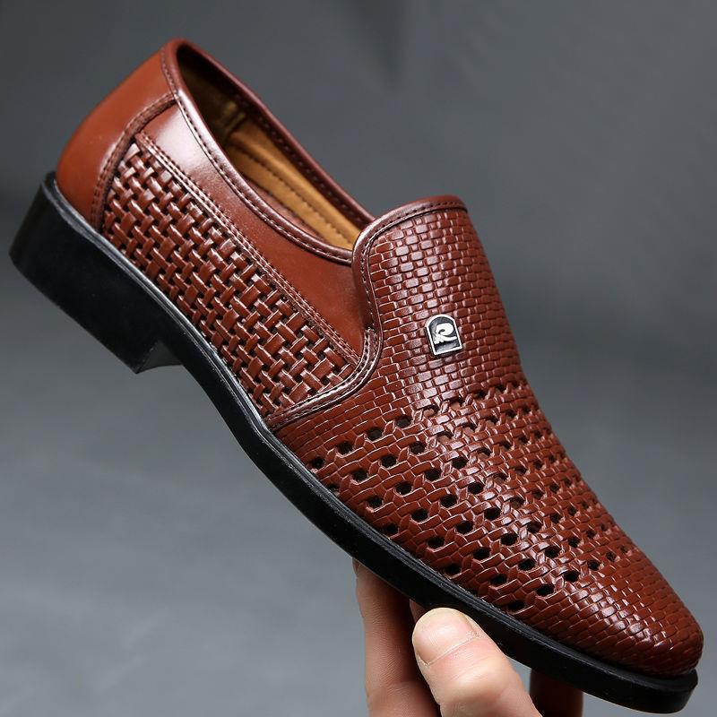 Summer New Leather Shoes Men's - đánh giá và giá Formal Men Office Wear Sandals