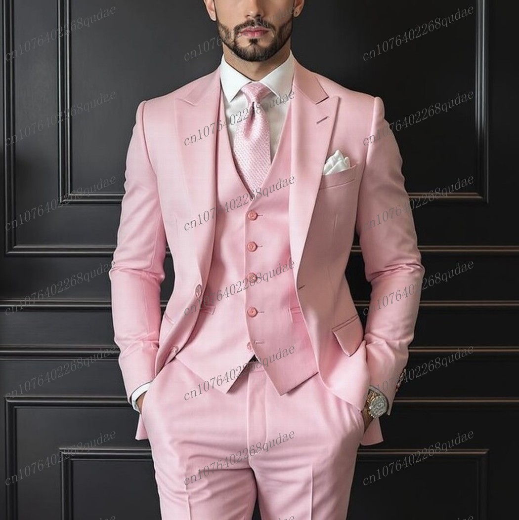 Pink Formal Occasion Men Suit  - đánh giá và giá Formal Wear Jersey For Men