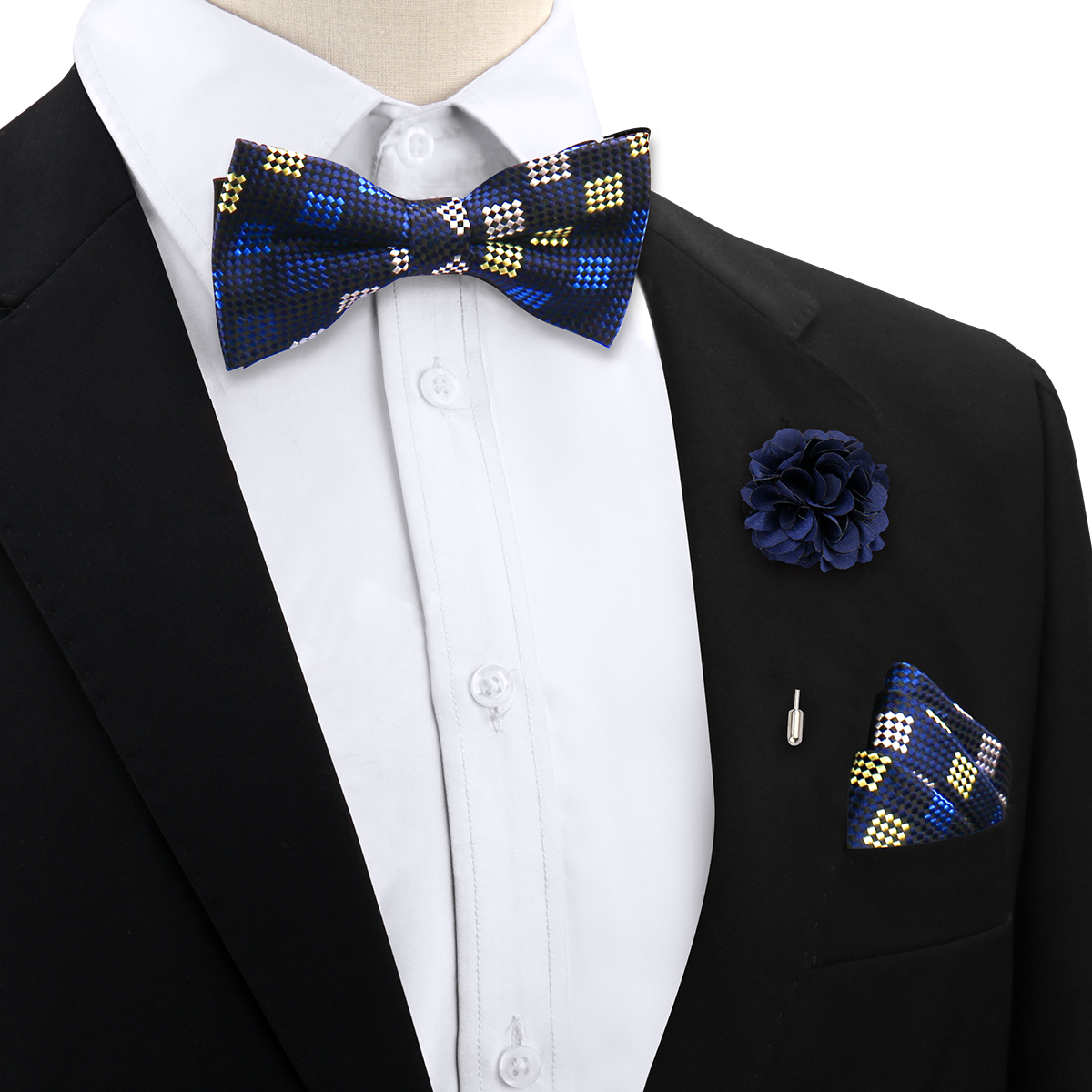 55 Styles Men Bow Tie Sets 3 P - đánh giá và giá Satin Bow Tie