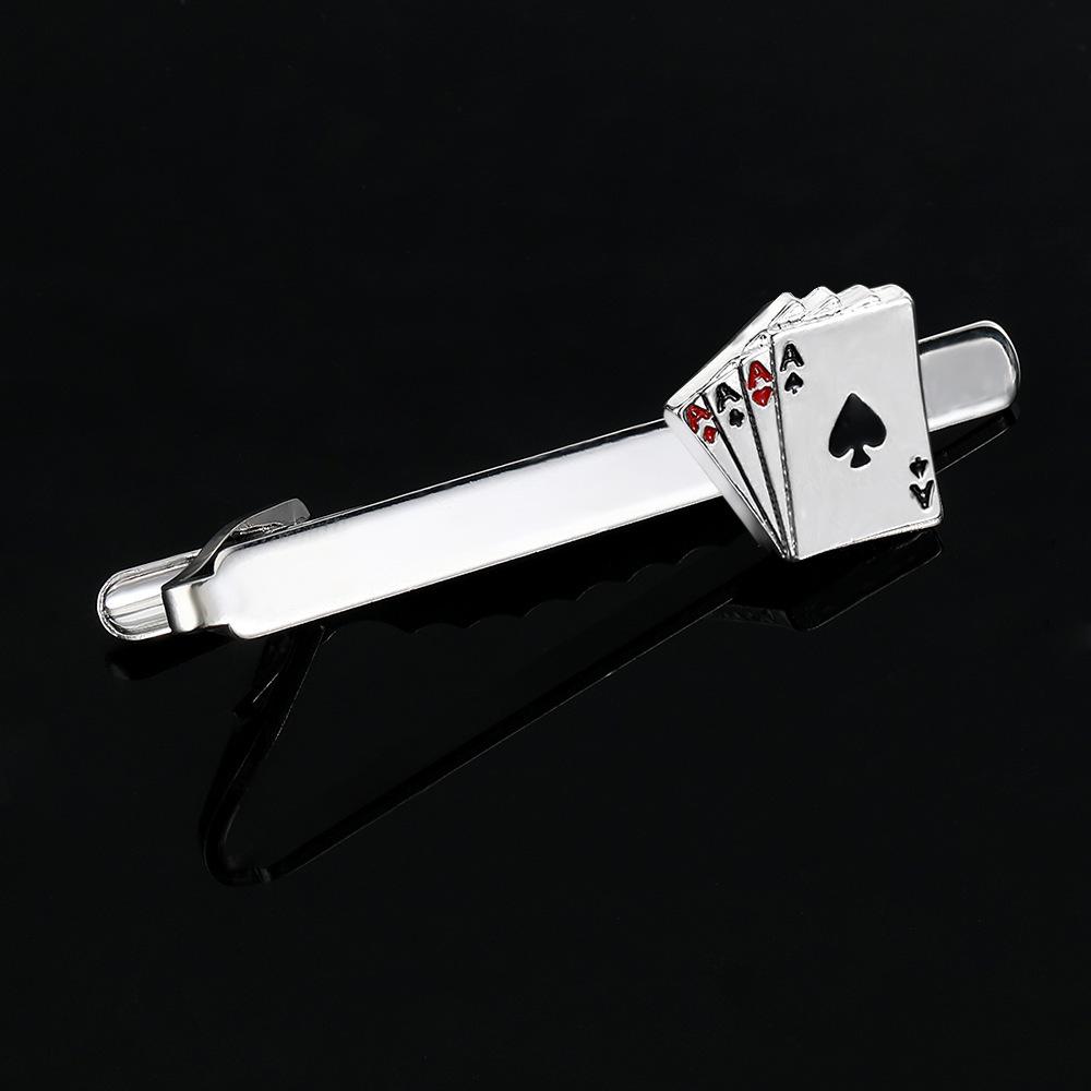 Men's Creative Poker Card Tie  - đánh giá và giá Tie Bar Clip