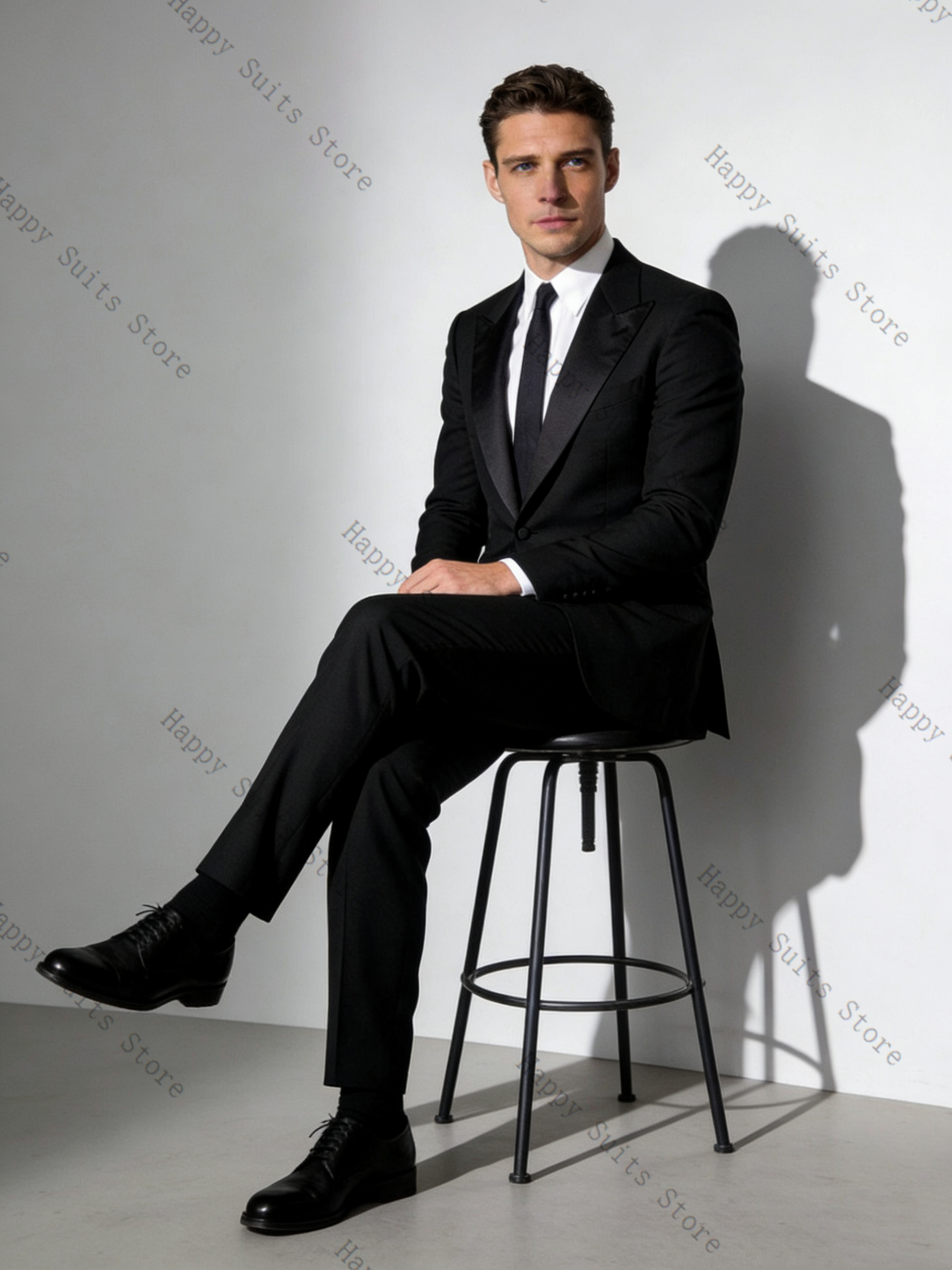 Spring Black Cotton Men Suit S - đánh giá và giá Formal Wear Jersey For Men