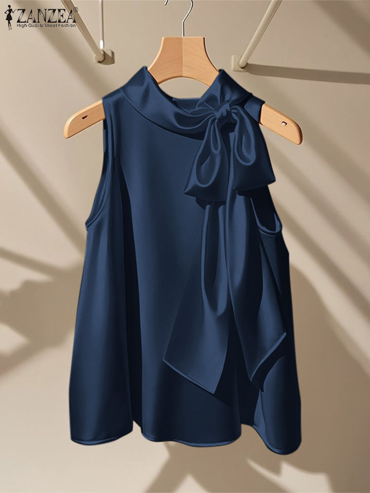 ZANZEA Elegant Blouses Bow Tie - đánh giá và giá Satin Bow Tie