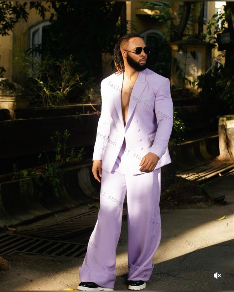 Lavender Purple Men Suits Pant - đánh giá và giá Men Formal Wear Purple