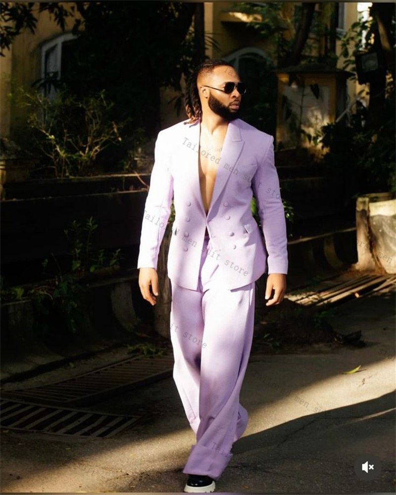 Lavender Purple Men Suits Pant - đánh giá và giá Men Formal Wear Purple