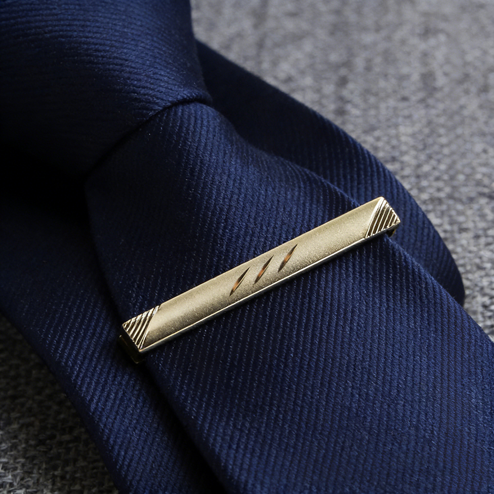 New Men's 5cm Metal Gold Slim  - đánh giá và giá Tie Bar Clip