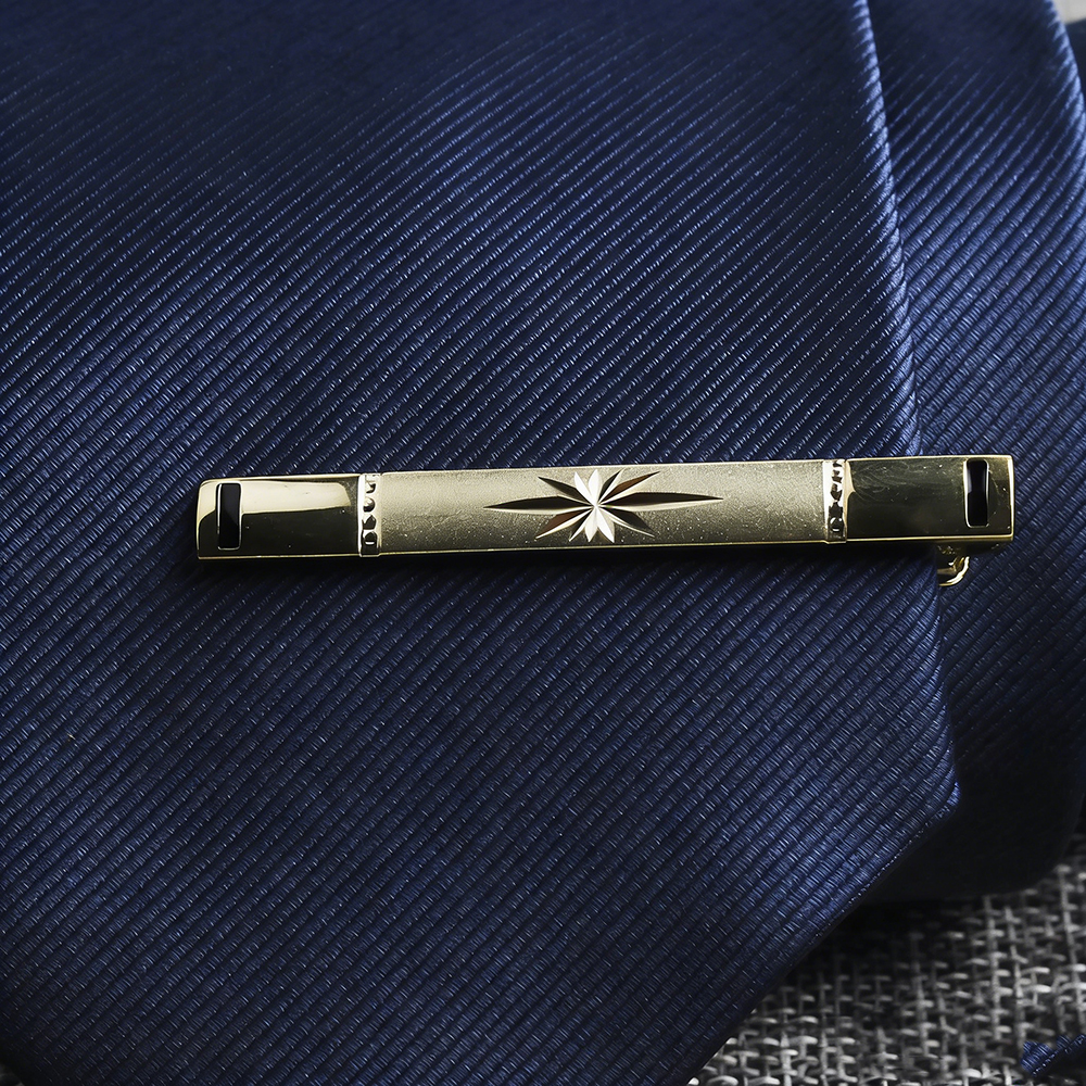 New Men's 5cm Metal Gold Slim  - đánh giá và giá Tie Bar Clip