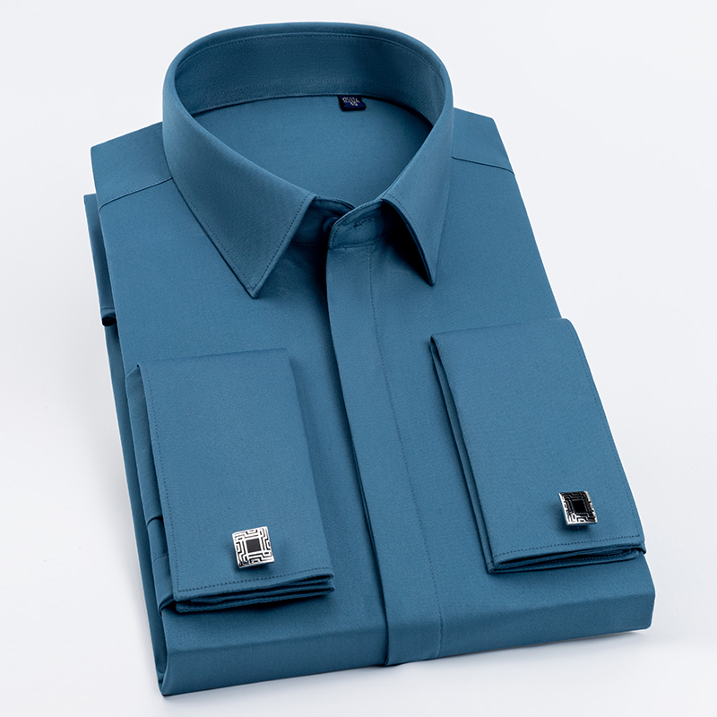 Men's French cufflinks shirt,  - đánh giá và giá Men Formal Wear Dress