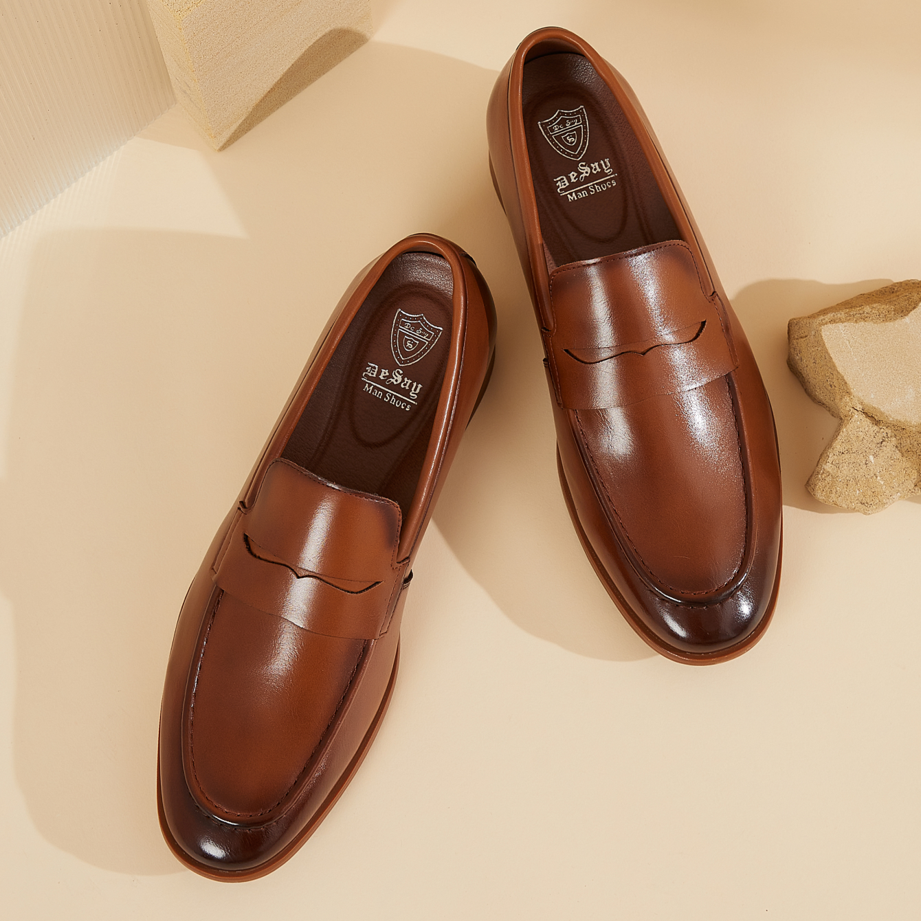 Men's Leather Loafers Slip-On  - đánh giá và giá Men Formal Wear Dress