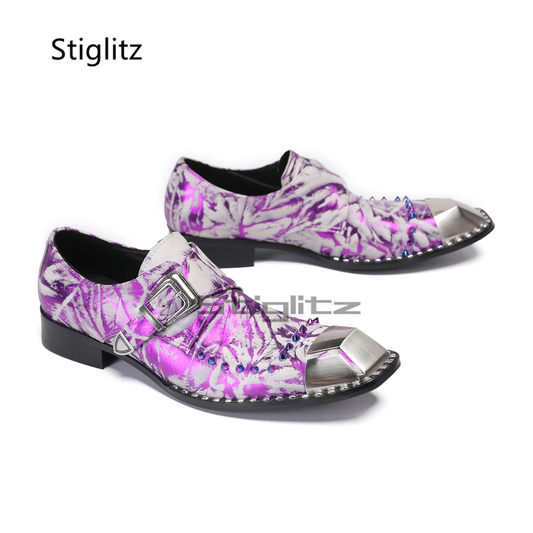 Purple Prints Genuine Leather  - đánh giá và giá Men Formal Wear Purple