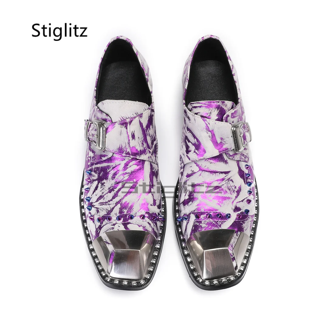 Purple Prints Genuine Leather  - đánh giá và giá Men Formal Wear Purple