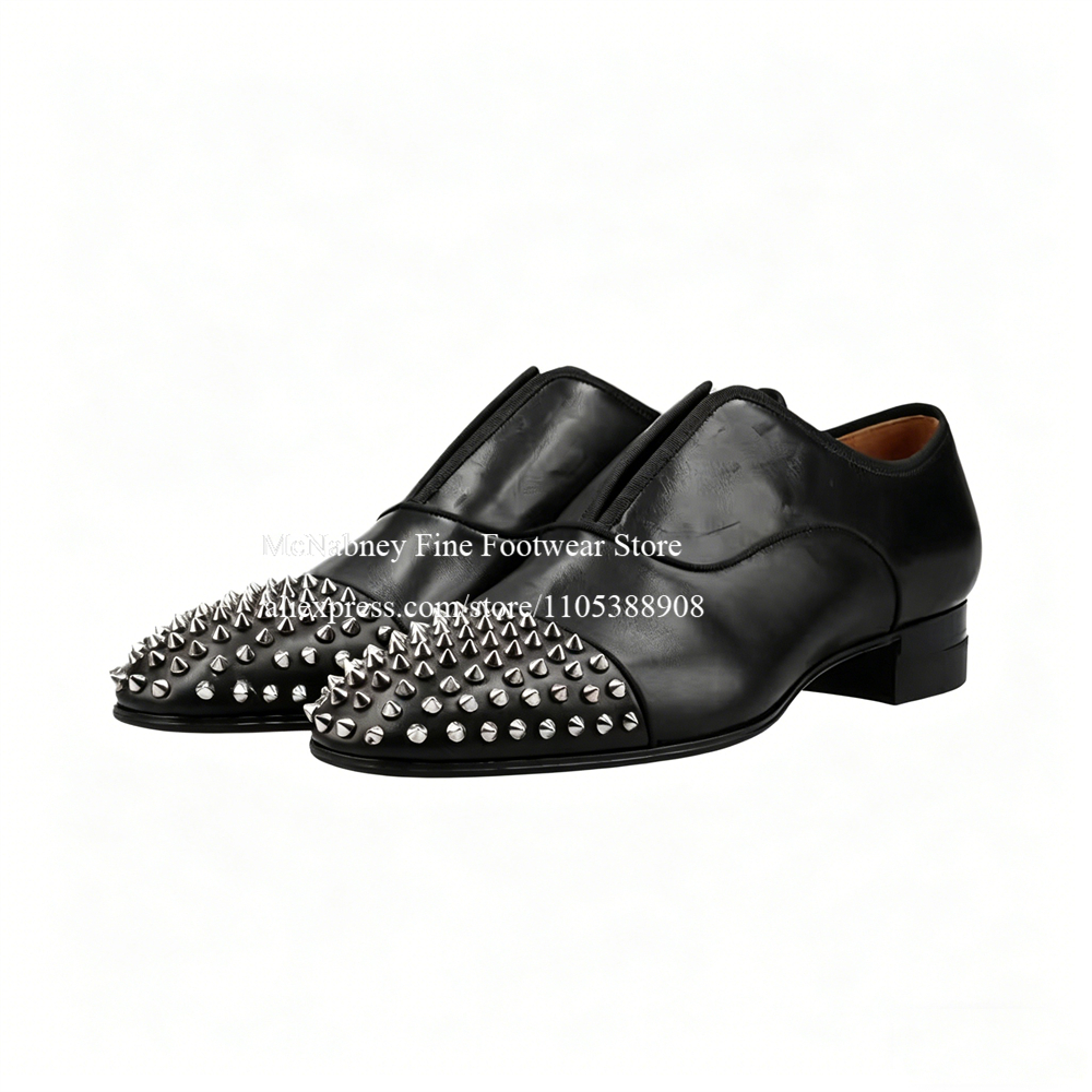 Spike Studs Leather Dress Shoe - đánh giá và giá Men Formal Wear Dress