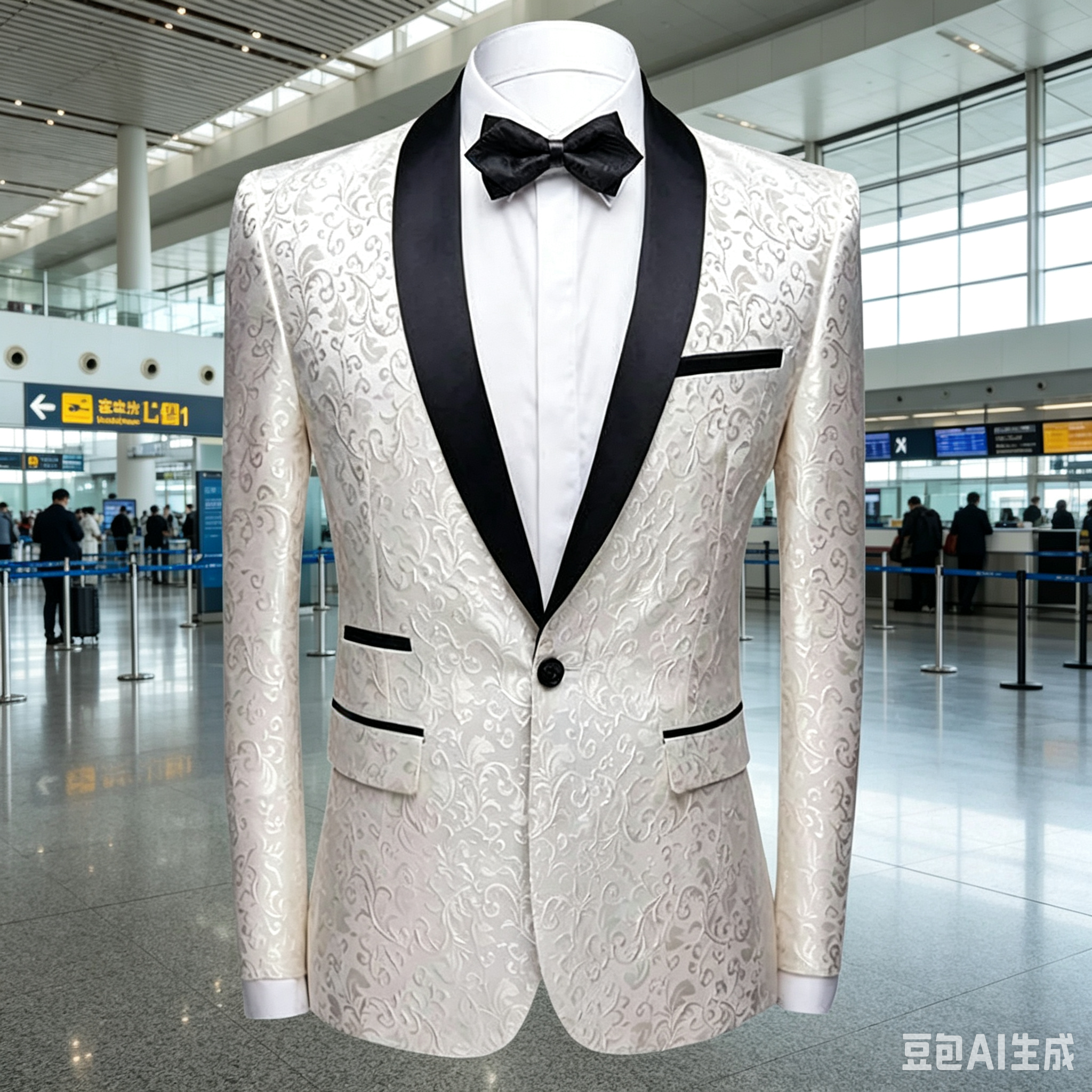 White Jacquard Wedding Men Sui - đánh giá và giá Formal Men Party Wear Jacket