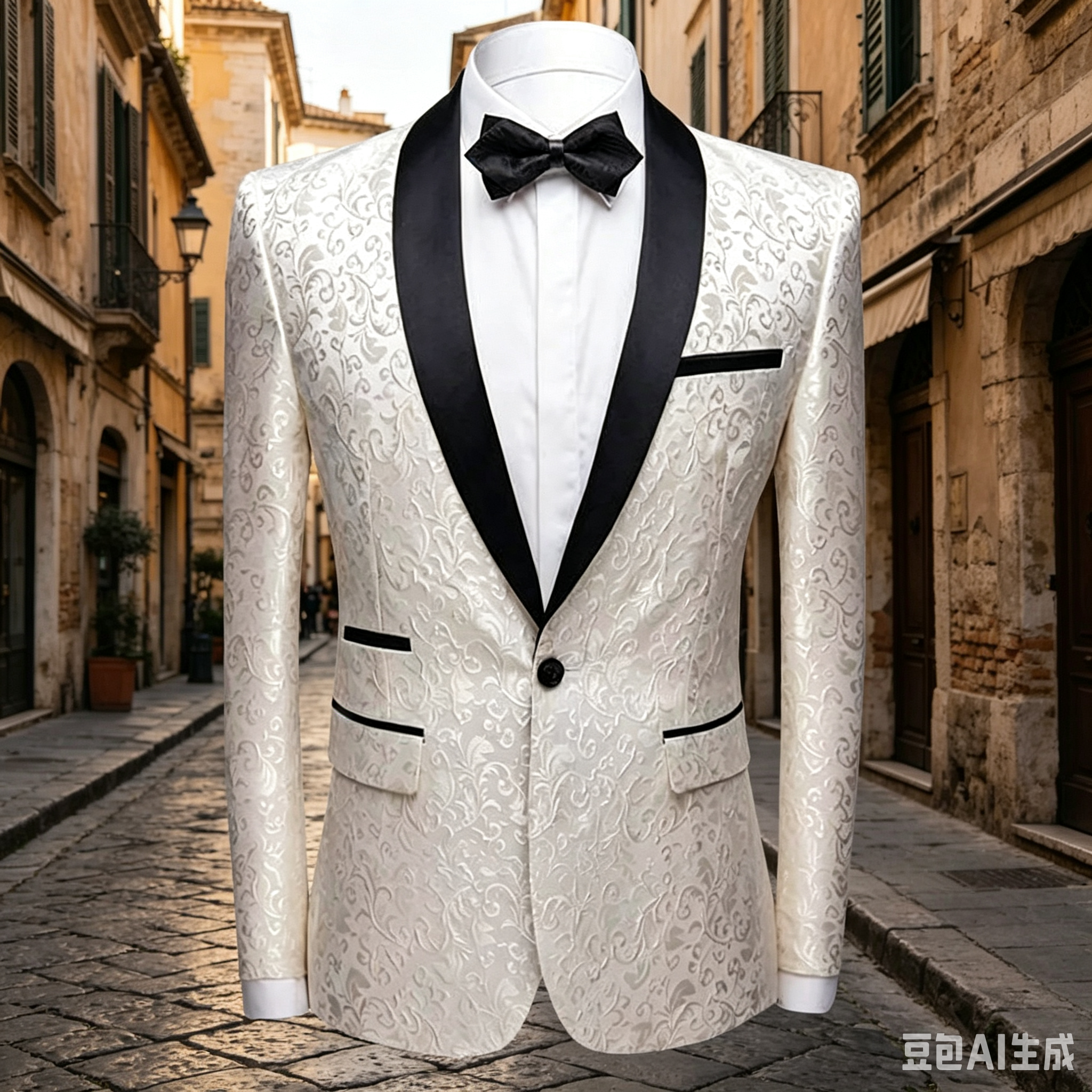 White Jacquard Wedding Men Sui - đánh giá và giá Formal Men Party Wear Jacket