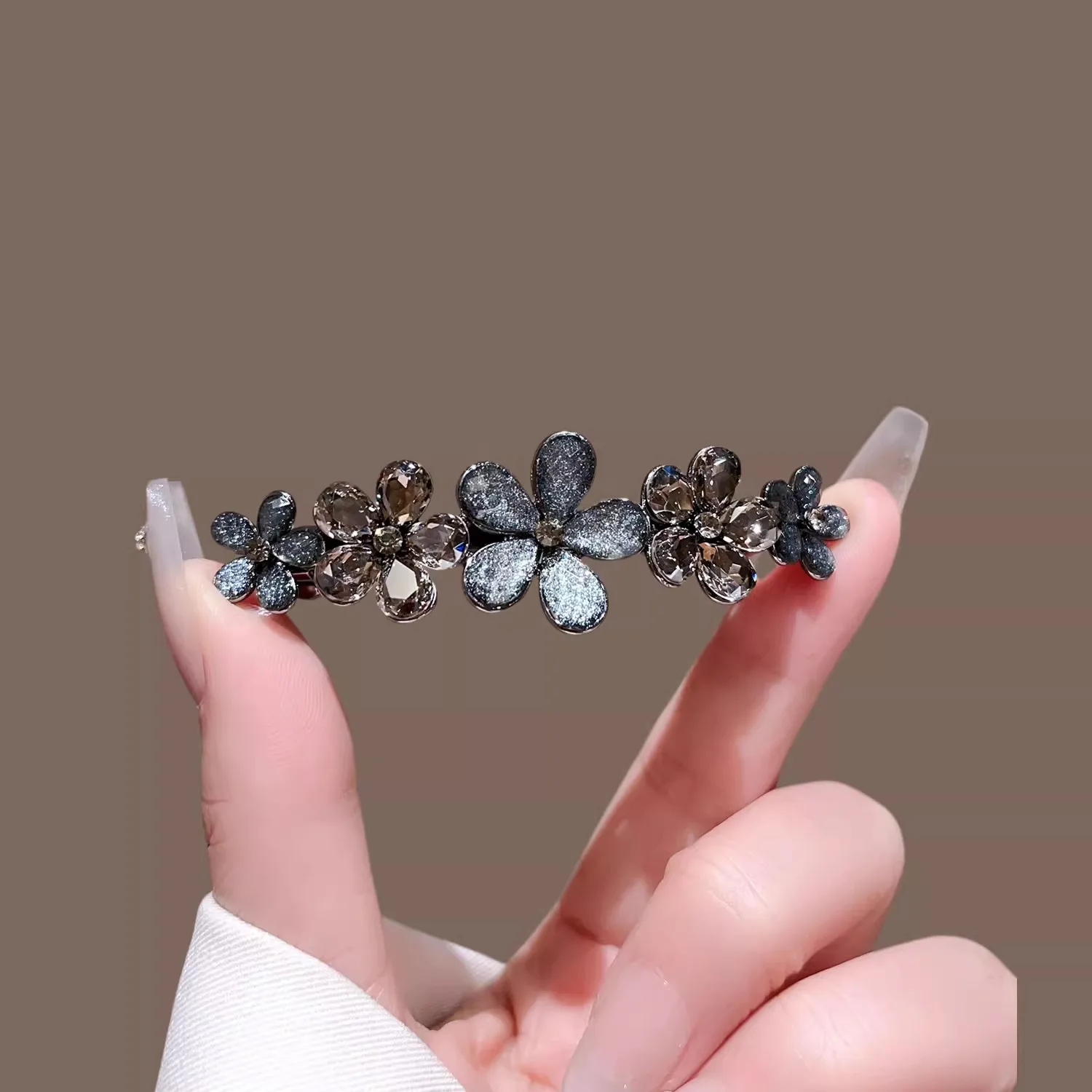 Elegant Crystal Flower Hairpin - đánh giá và giá Tie Bar Clip