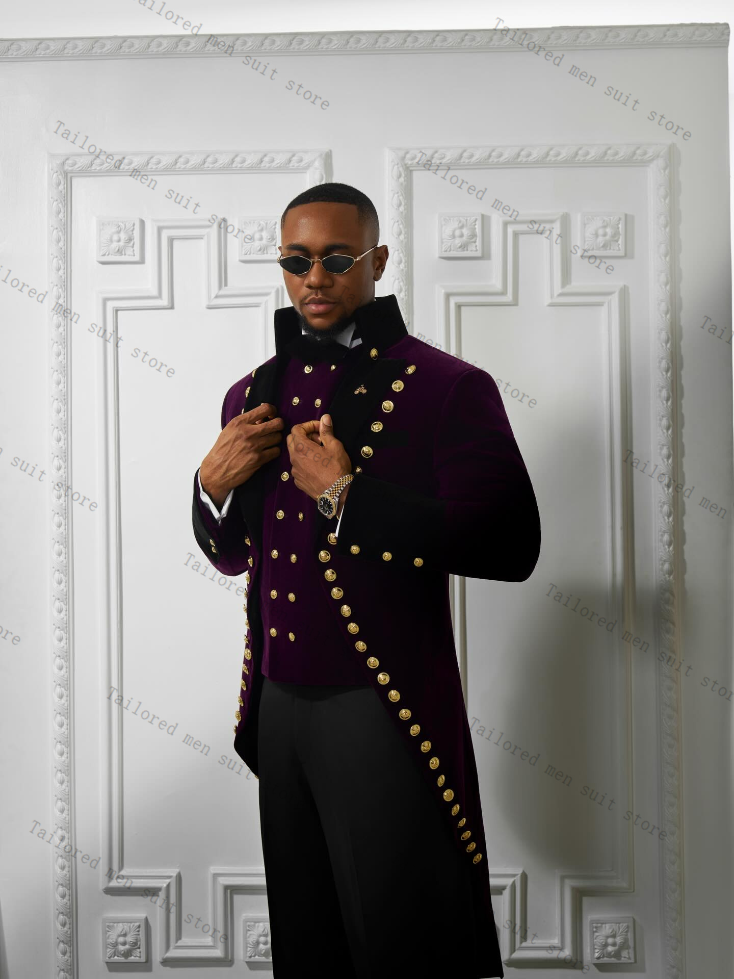 Purple Men Suits Pants Set 2 P - đánh giá và giá Men Formal Wear Purple